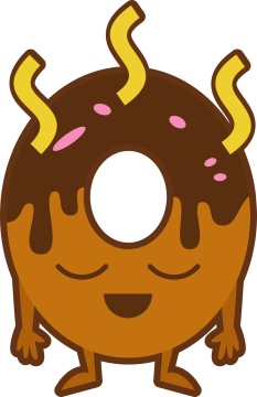 Autocollant Pâtisserie Donut Smiley