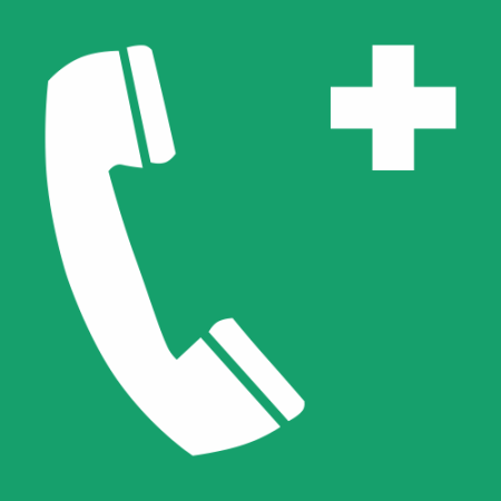 E004 - ISO 7010 - Panneau Téléphone d’urgence