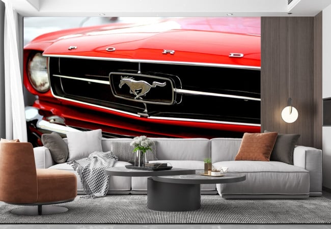 Papier peint panoramique Voiture Mustang 2 - Référence DD113237 - Intissé  200g/m2 - Standard 500 x 270
