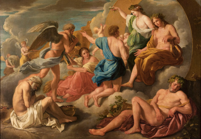 Carrelage Mural Mythologie Nicolas Poussin – 48×36 Pouces – 12x12 Pouces – Neuf