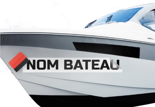 Lettrage adhésif bateau