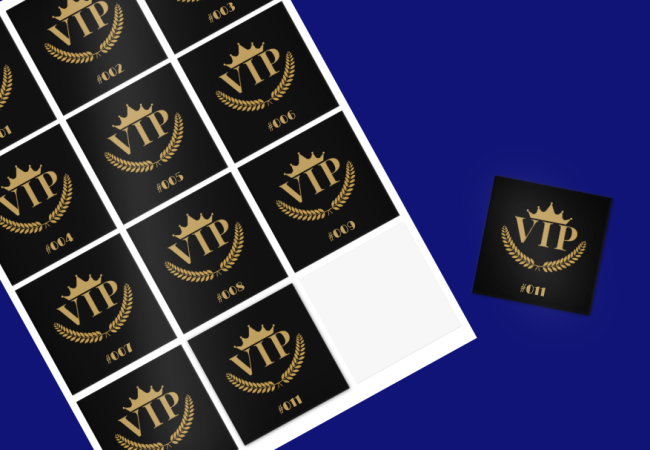 Stickers personnalisés en série (CSV)