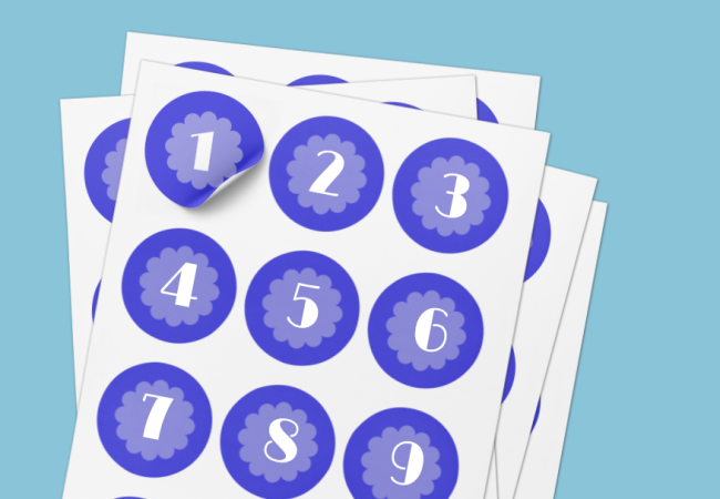 Stickers numérotés