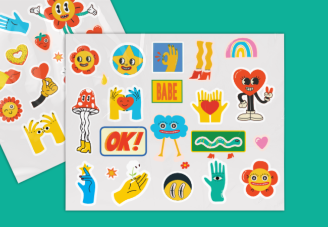 Planche de stickers personnalisés