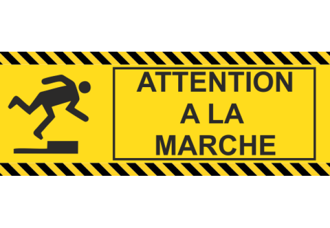 Sticker Attention à la marche