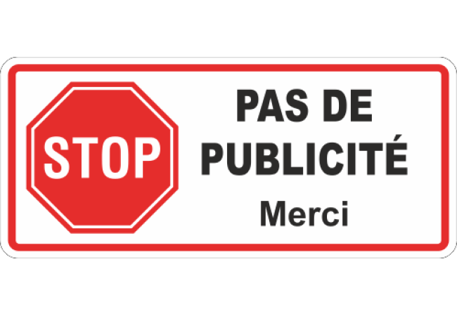 Sticker Stop Pub Panneau