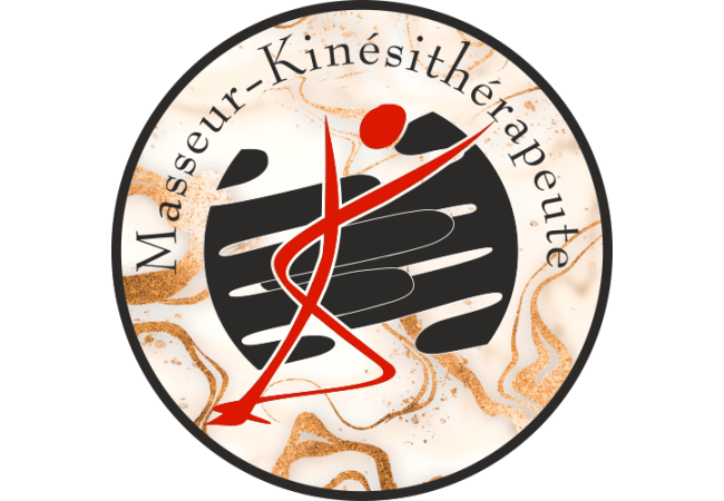 Sticker Logo Kinésithérapeute Masseur Marbre 2