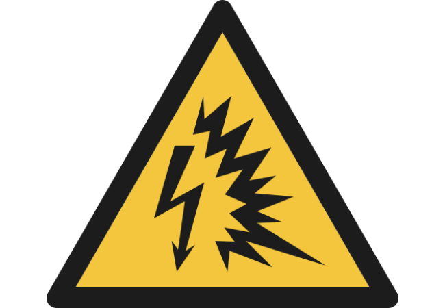 W042- ISO 7010 - Panneau Danger, Arc électrique