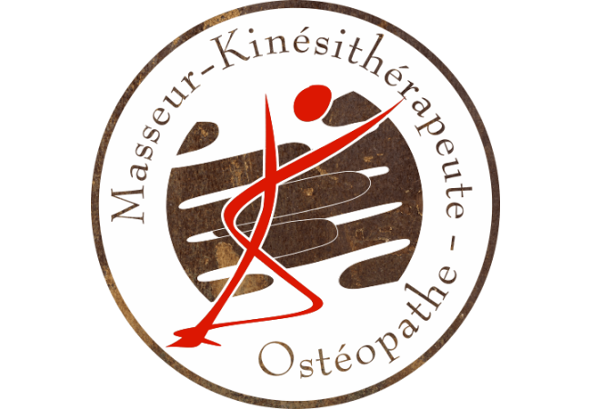 Sticker Logo Kinésithérapeute Masseur Osteopathe Texture