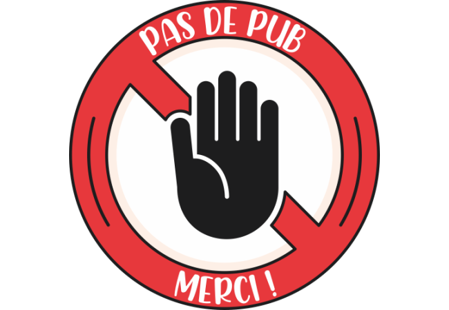 Sticker Stop Pub Main Pas de Pub - ref.d21648