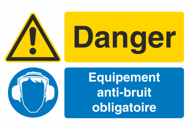 Autocollant Obligation Danger Port Anti Bruit