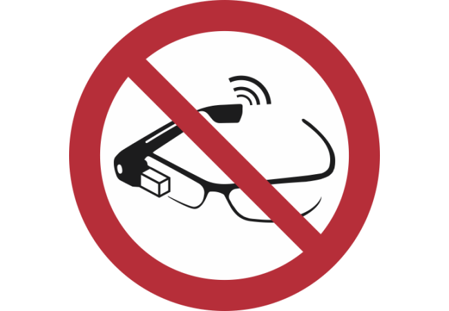 P044- ISO 7010 - Panneau Utilisation de lunettes intelligentes interdite