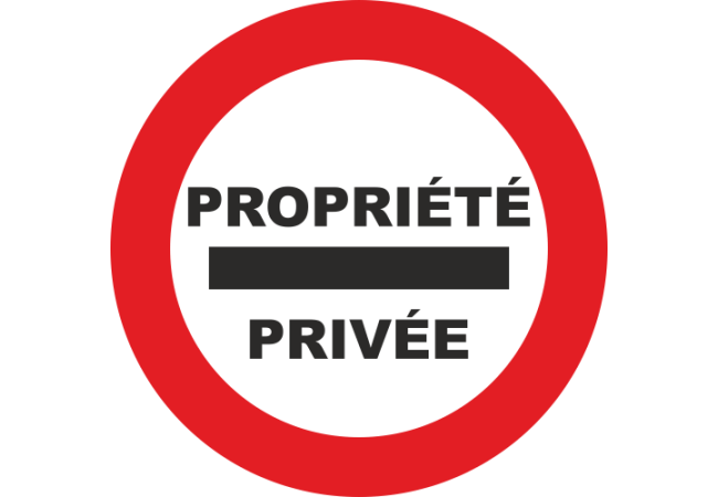 Sticker Propriété privée rond