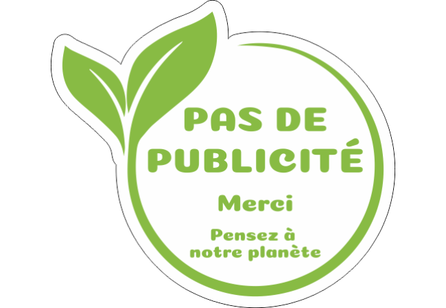 Sticker Stop Pub Écologie Feuilles 2