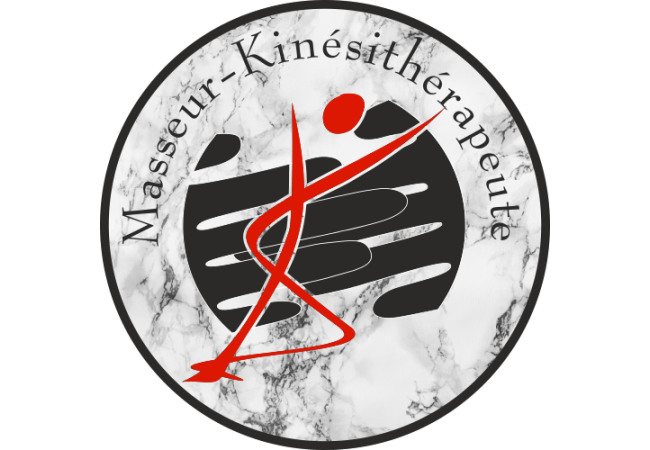 Sticker Logo Kinésithérapeute Masseur Marbre