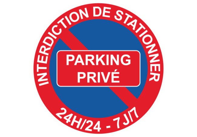 Panneau Stationnement interdit Parking privé