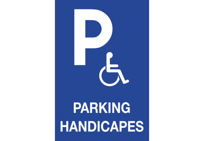 Panneau Parking handicapés