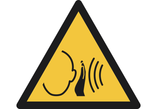 W038- ISO 7010 - Panneau Danger, Bruit fort soudain