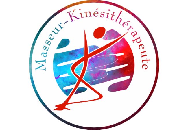 Sticker Logo Kinésithérapeute Masseur Osteopathe Couleurs 2