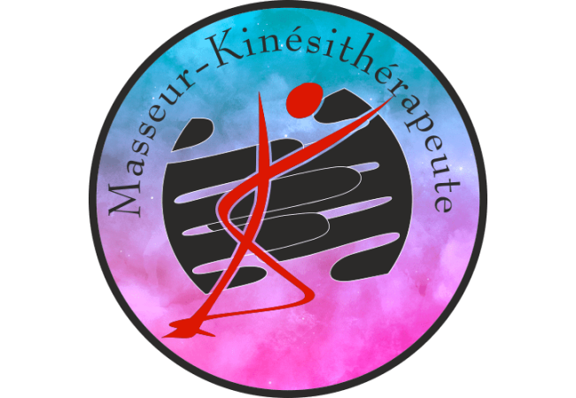 Sticker Logo Kinésithérapeute Masseur Couleurs