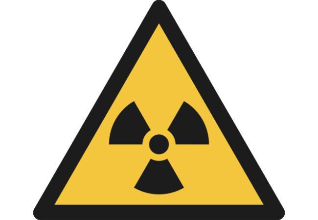W003- ISO 7010 - Panneau Danger, Matières radioactives ou radiations ionisantes