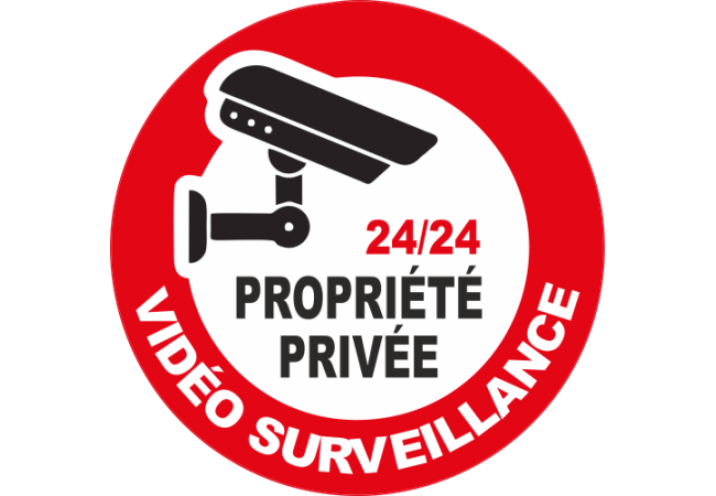 Sticker Caméra de surveillance rond