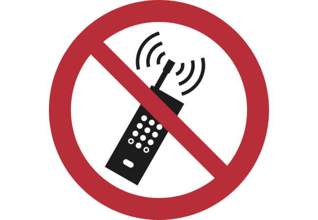 P013- ISO 7010 - Panneau Interdiction d’activer des téléphones mobiles