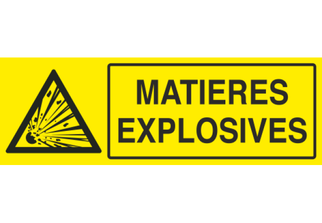 Panneau Matieres explosives