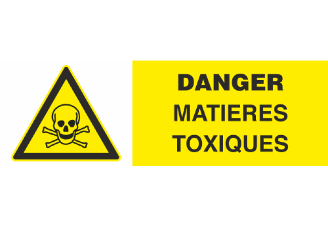 Panneau Danger matieres toxiques
