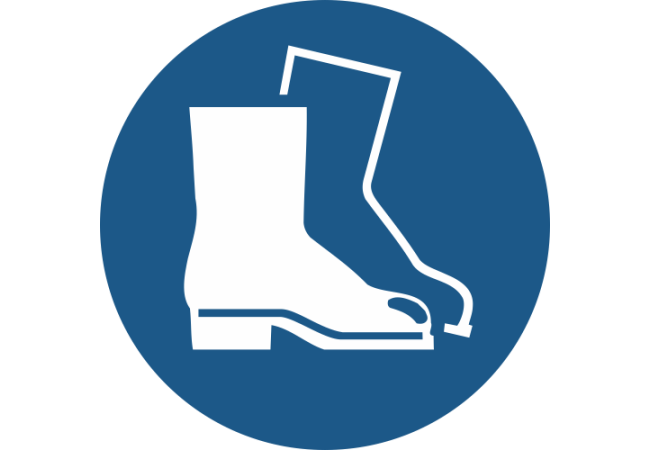 M008- ISO 7010 - Panneau Chaussures de sécurité obligatoires