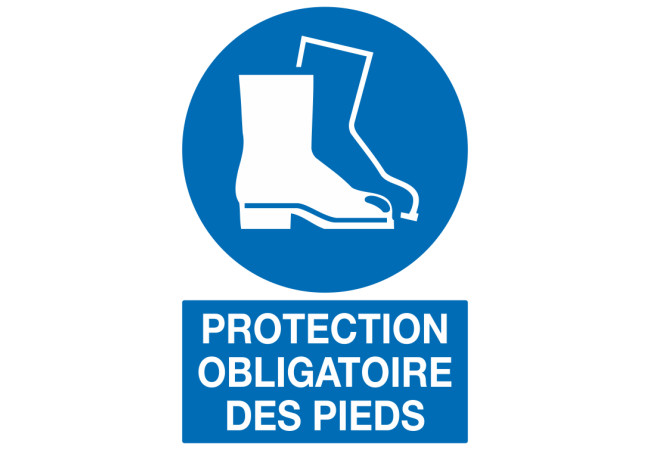 Panneau Protection obligatoire des pieds