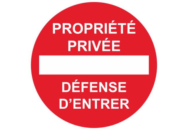 Sticker Panneau Propriété Privée Défense D'entrer