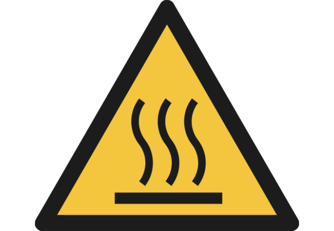 W017- ISO 7010 - Panneau Danger, Surface chaude