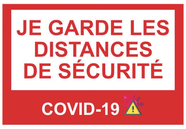 Autocollant Distance de Sécurité COVID-19 2