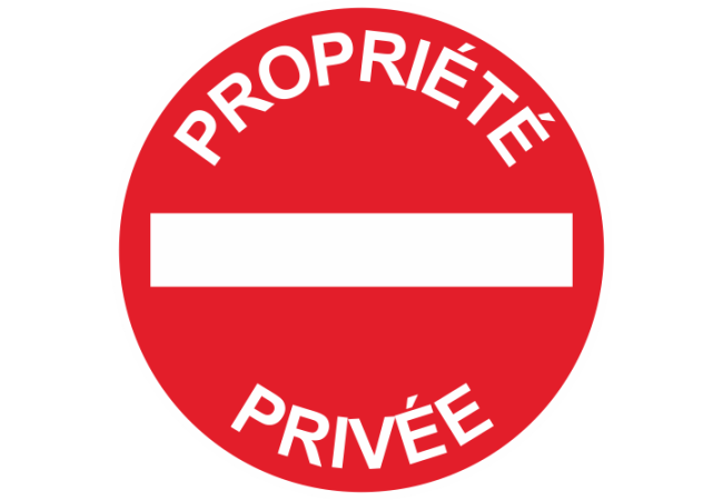 Sticker Panneau Propriété Privée