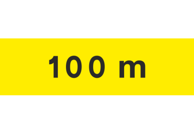 Panneau Panonceau de distance 100m
