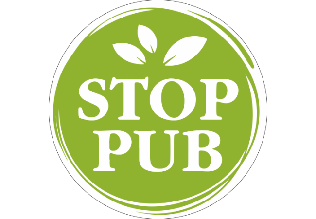 Sticker Stop Pub Écologie Feuilles