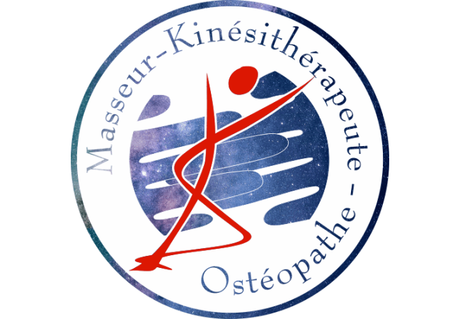 Sticker Logo Kinésithérapeute Masseur Osteopathe Etoiles