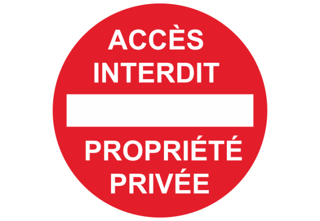 Sticker Panneau Accès Interdit Propriété Privée