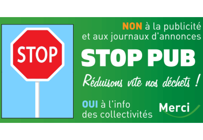 Sticker STOP PUB écologie