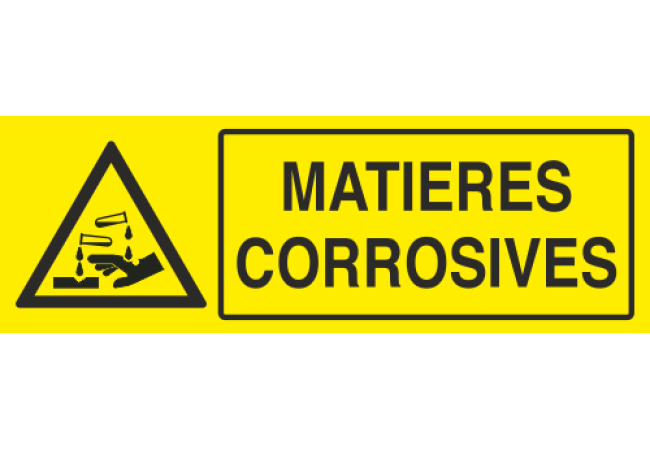 Panneau Matieres corrosives