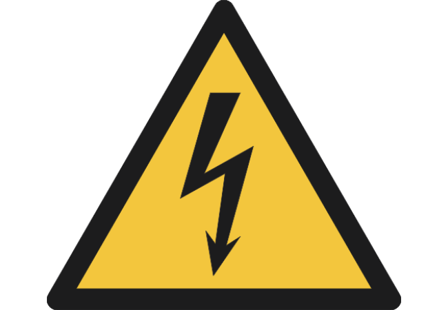 W012- ISO 7010 - Panneau Danger, Électricité