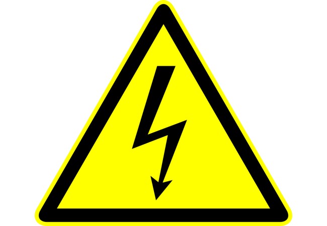 Autocollant Panneau Danger Electrocution