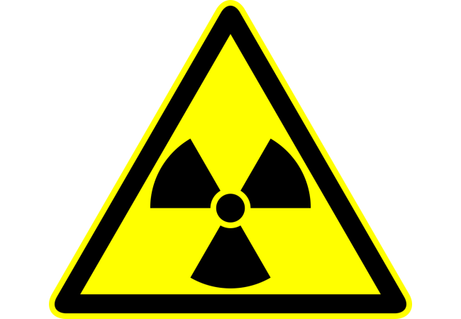 Autocollant Panneau Danger Radiation 1