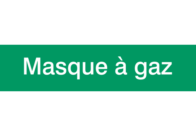 Autocollant Signalisation Masque à Gaz
