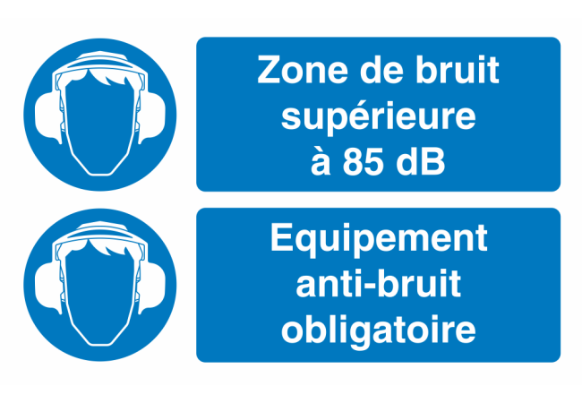 Autocollant Obligation Zone Bruit Port Anti Bruit