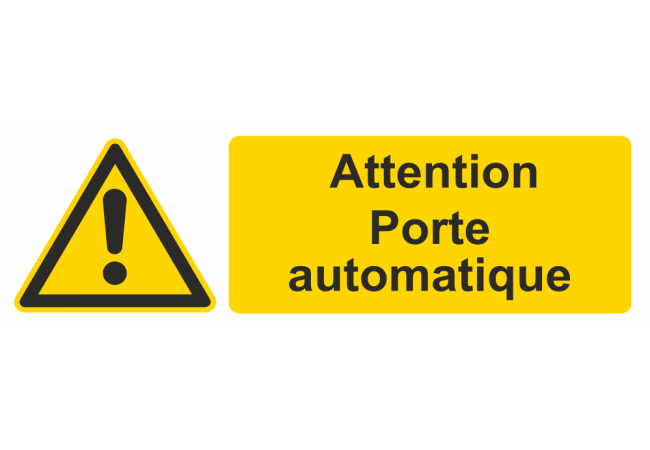 Autocollant Attention Porte Automatique