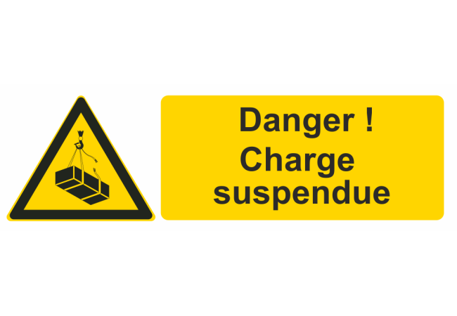 Autocollant Danger ! Charge Suspendue
