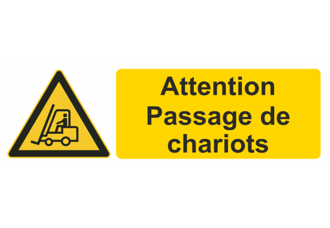 Autocollant Danger Attention Passage De Chariots