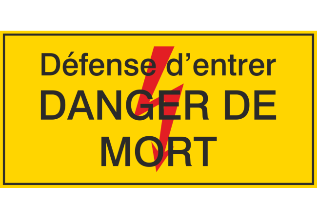 Autocollant Défense D'entrer / Danger De Mort
